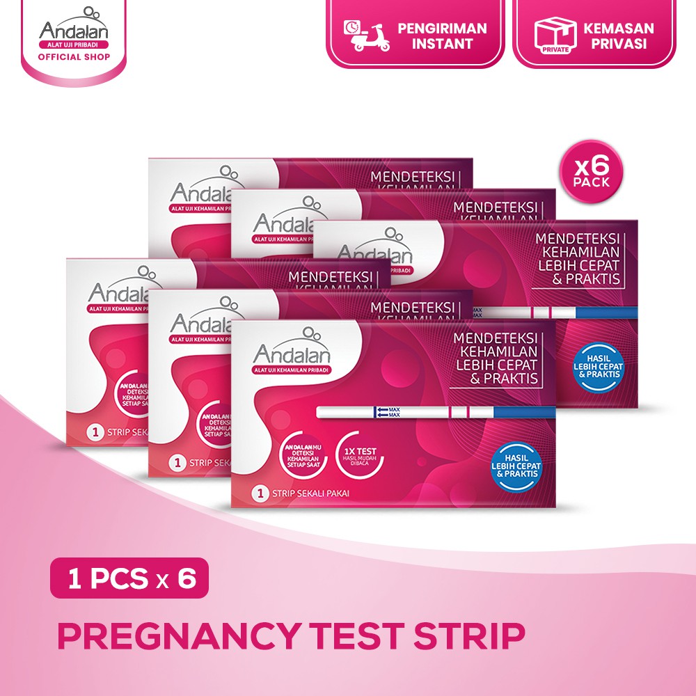 Jual Andalan Pregnancy Test Kit 6 Pcs (Alat Tes Kehamilan Pribadi) Indonesia