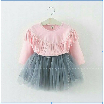setelan bayi baju kaus tassel + rok tutu import / stelan rok tutu bayi / setelan baju bayi import