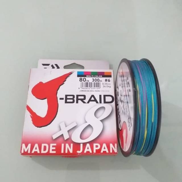 Senar PE DAIWA J BRAID X8 300M PE6 80LBS