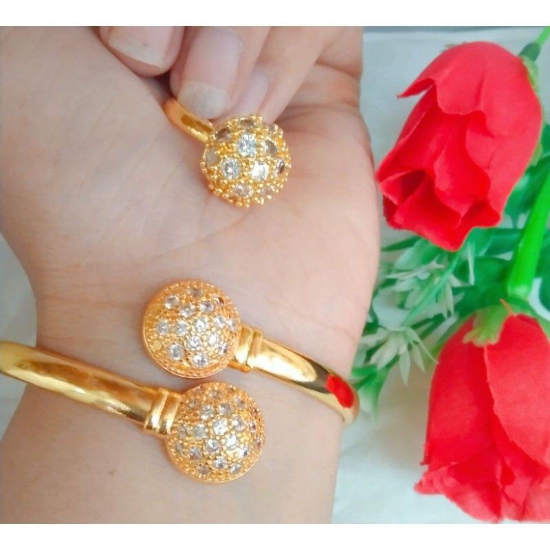 gelang+cincin xuping dewasa motif bola"