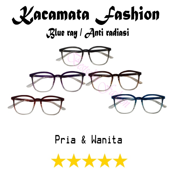 【READY STOCK】Frame Kacamata Anti Radiasi Wanita Pria Korean Fashion Kacamata Oval Eyeglasses