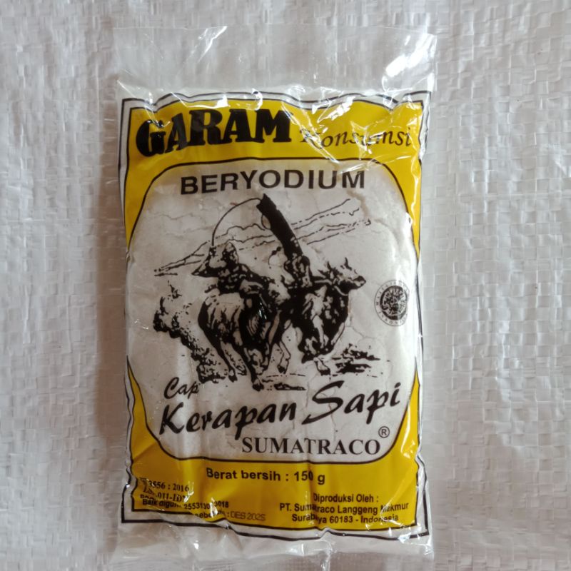 

Garam Halus 150g. Cap karapan sapi. Beryodium