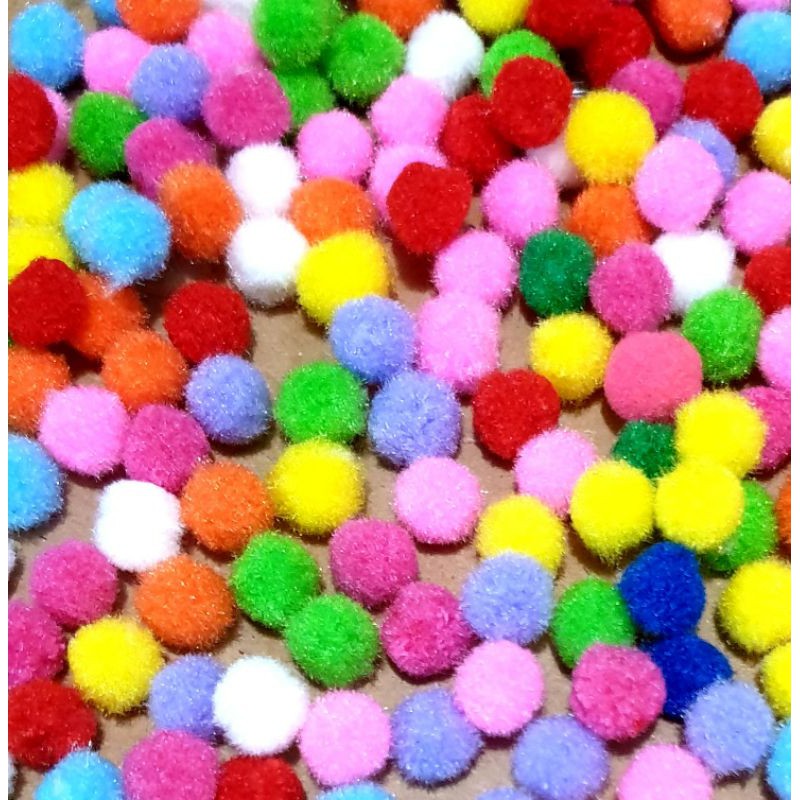 POMPOM MINI WARNA WARNI MURAH