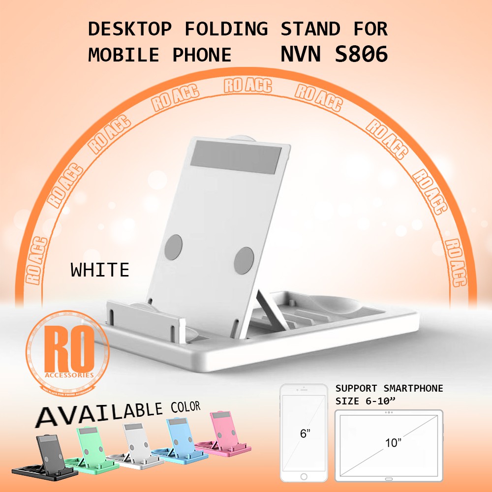 [RO ACC] NVN-S806 PHONE STAND HOLDER HP TATAKAN HP DI MEJA FOLDING STAND