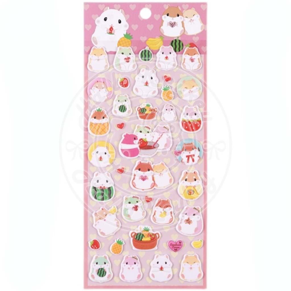 stiker sticker timbul hamster