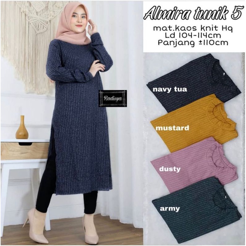 Almira Tunik - Tunik Knit Rajut LD104+ / Nasya Tunik / R.10 -  279-6156