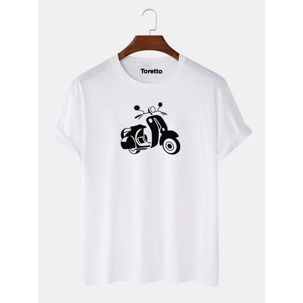 TORETTO-KAOS DISTRO VESPA-ATASAN MOTIF SIMPLE TERLARIS-KAOS LOGO KEKINIAN