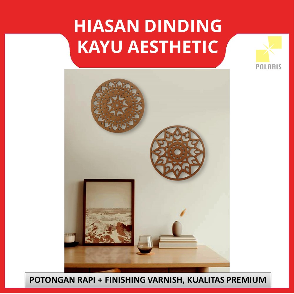 HIASAN DINDING KAYU MANDALA MODERN PATTERN MINIMALIS - PAJANGAN RUMAH HOME DECOR AESTHETIC - DEKORASI RUANGAN UNIK - WALLDECOR CAFE/RESTO/HOTEL