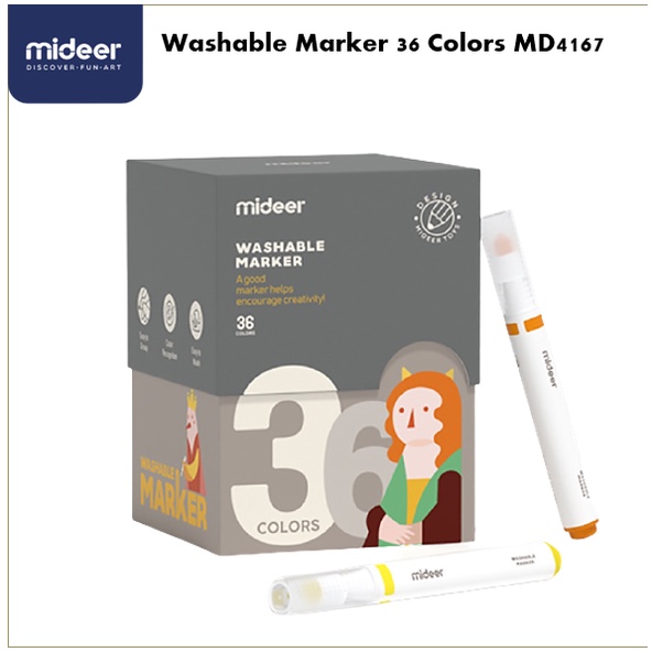 

Mideer Washable Markers 36 Colors Mainan Edukasi Anak MD4167