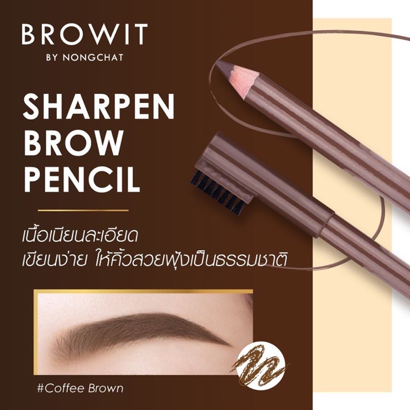 BROWIT BY NONGCHAT Sharpen Brow Pencil Thailand / Eyebrow / Eye Brow / Pensil alis / Serutan / Mua