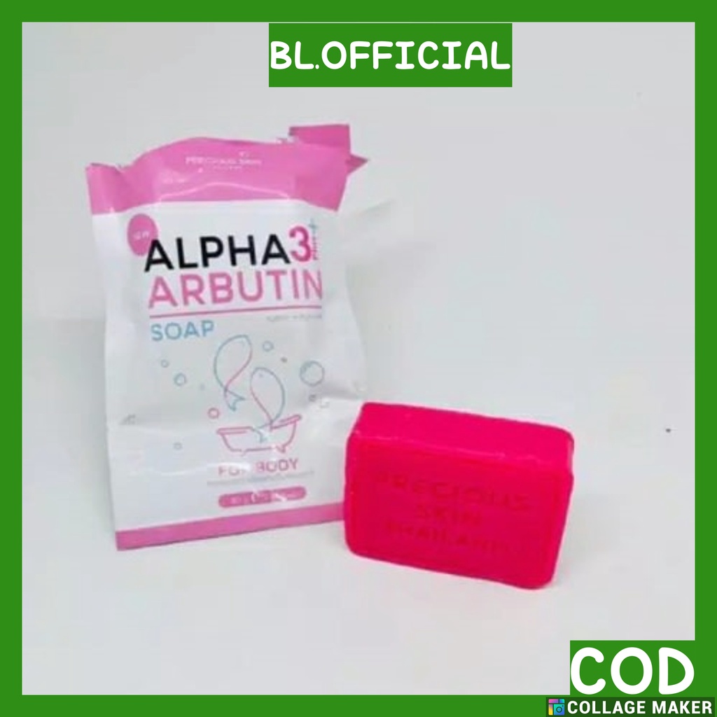 (BPOM) PRECIOUS SKIN Alpha Arbutin 3 Plus Collagen Whitening Soap 60gram/sabun pemutih ampuh