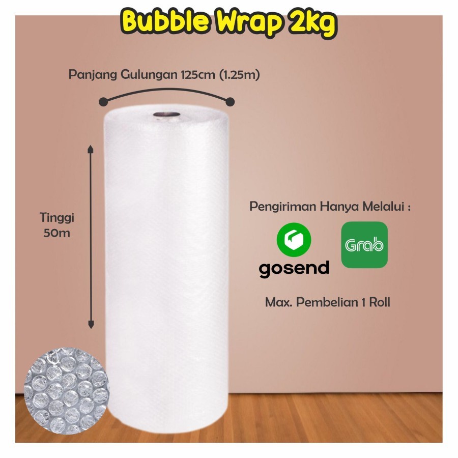 Bubble Wrap Roll Tebal Hitam Bening Putih Murah Tebal 2kg