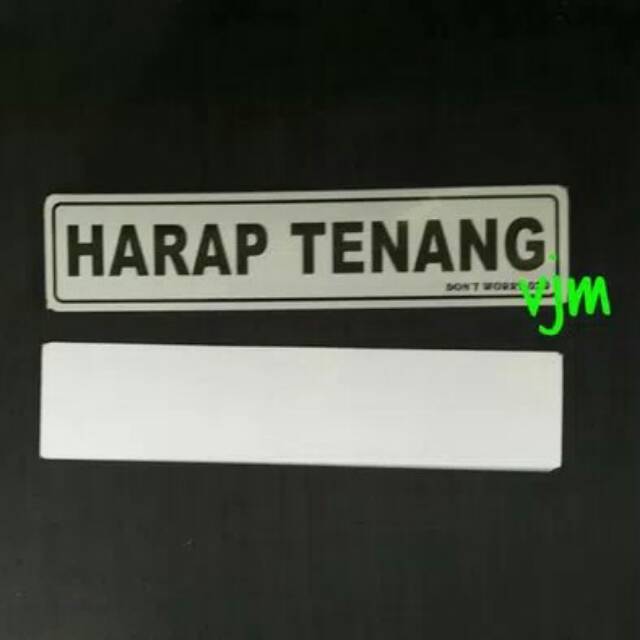 

Sign label acrylic harap tenang 19,5 x4,5cm , papan nama akrilik