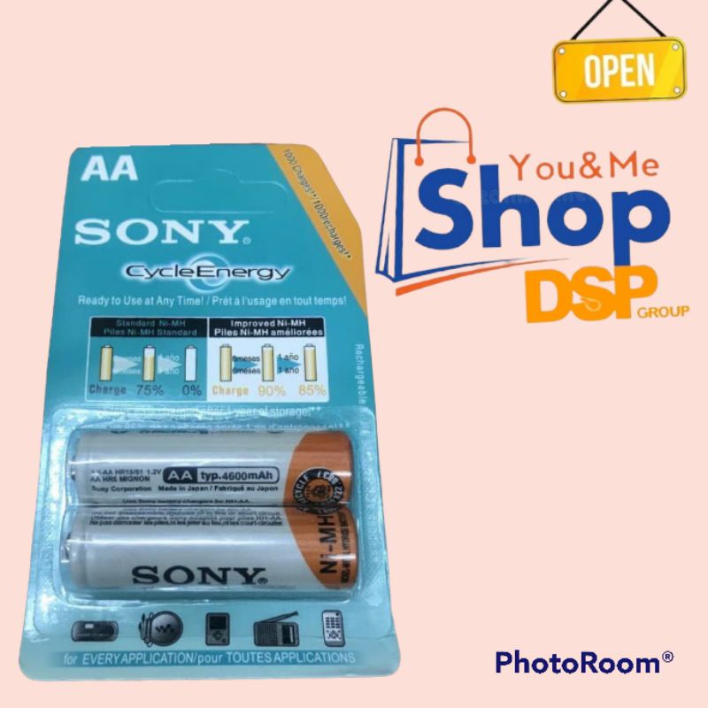 Baterai Charger Sony AA- A 2 / Batre Charger Sony AA 4600 Mah isi 2 pcs