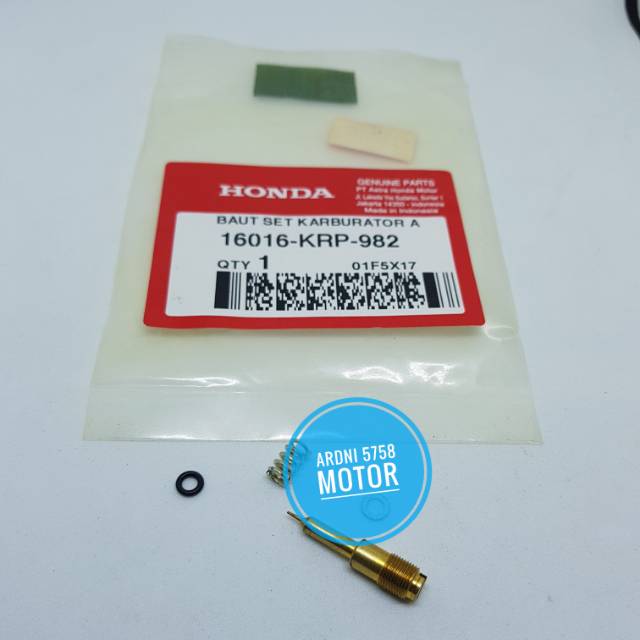 16016KRP982 SCREW SET BAUT SETELAN ANGIN GAS KARBURATOR VARIO BEAT SCOOPY SPACY MEGAPRO NEW MONOSHOC