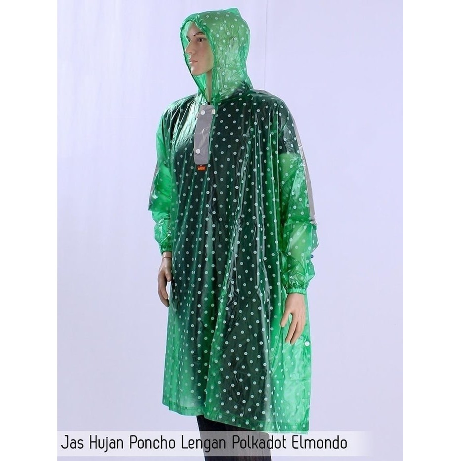 Jas Hujan Ponco Lengan Elmondo Polkadot 713 Poncho tangan Kelelawar