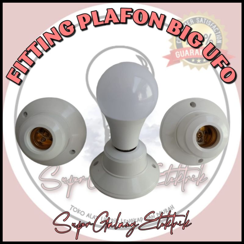 Fitting Plafon Bulat Putih / Fitting Plafon