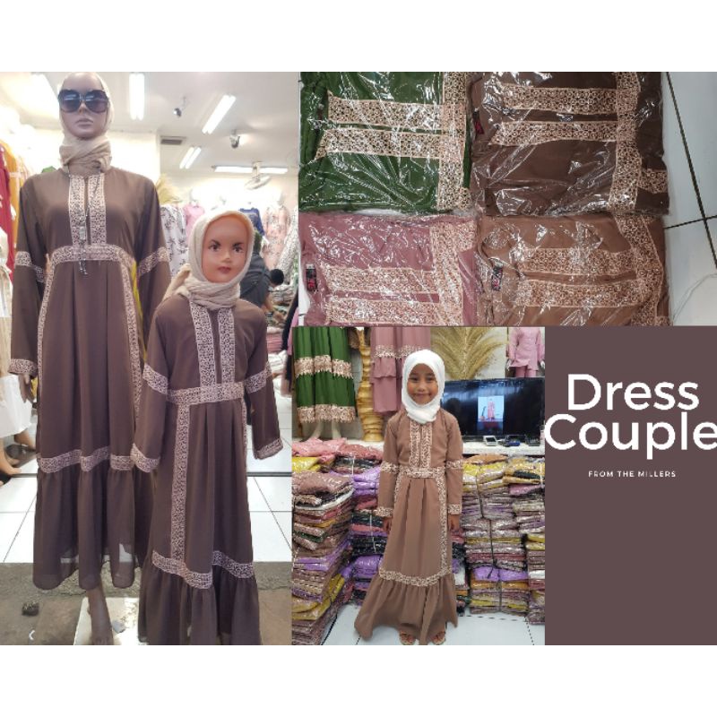 Gamis Ceruty Versi Couple Ibu dan Anak
