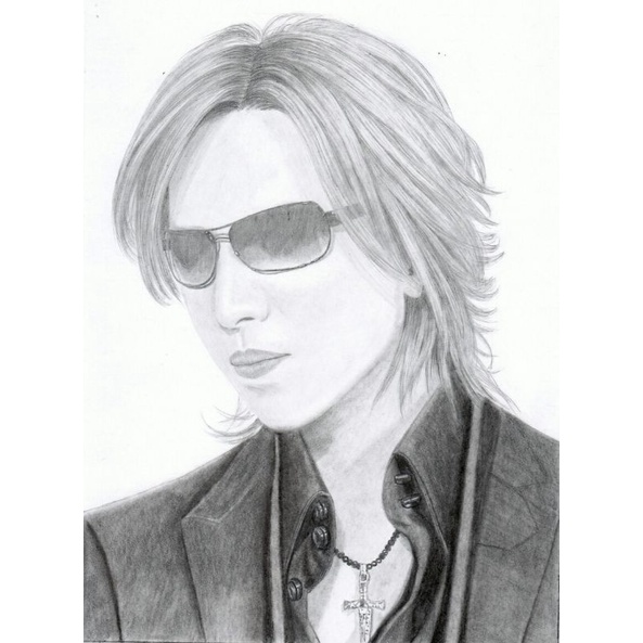 

Lukisan YOSHIKI drumer x japan/sketsa wajah