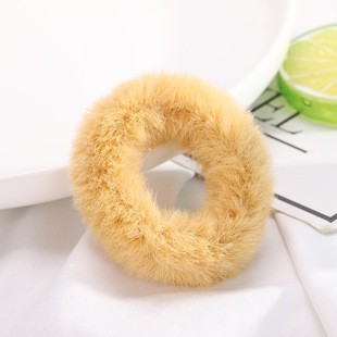 MURMURE.ID | IKAT RAMBUT BULU JUMBO LEMBUT KARET CEPOL WANITA RASFUR ALA KOREA HA065-KECIL KUNING