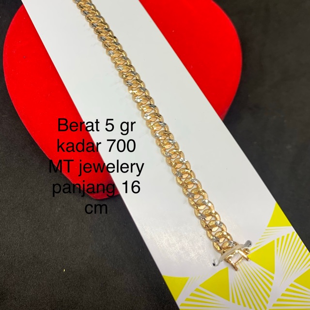 Gelang emas asli model sisik naga kadar 700 model terbaru