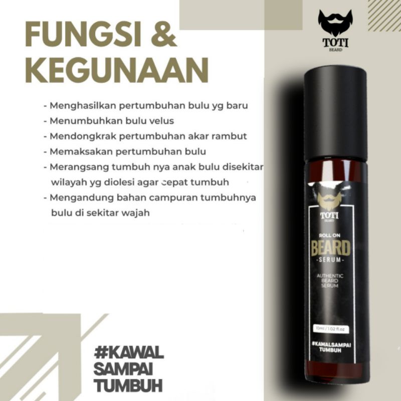 PENUMBUH BULU KHUSUS (ALIS &amp; KUMIS)/totibeardROLLON