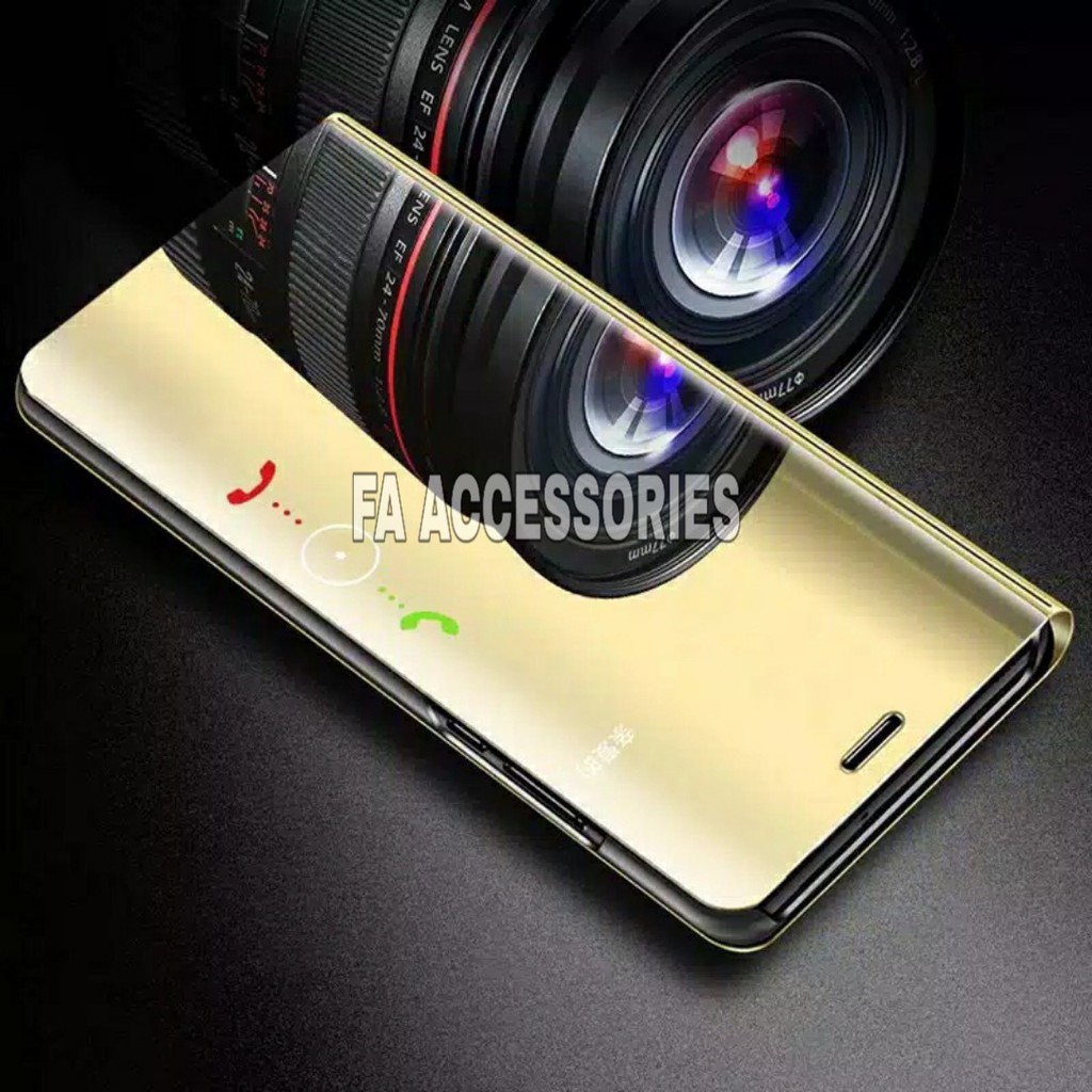 COD xiaomi redmi 6A 7A 8 8A POCO X3 POCO M3 MI NOTE 6 PRO Flip Cover Mirror Standing Case Smart View