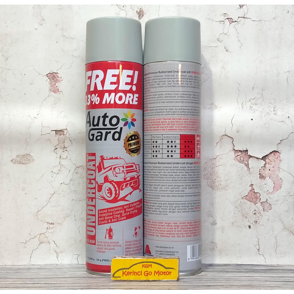 AUTOGARD RUBBERIZED UNDERCOAT GREY SYNTHETIC RESIN PLINGKUT GREY RESIN