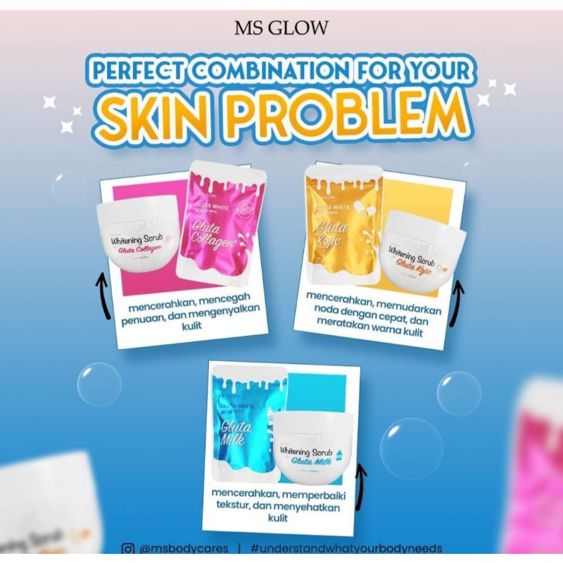 PAKET MANDI SULTAN MS BODY CARE/MS GLOW/GLUTA WHITE SOAP MS GLOW/WHITENING SCRUB MS GLOW
