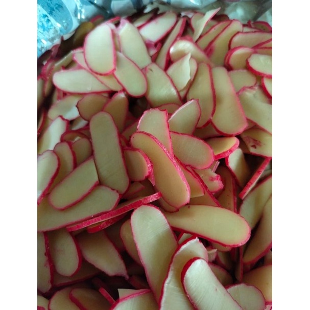 

Kerupuk Merah Rasa Bawang / Kerupuk Bentuk Bibir (500gr)