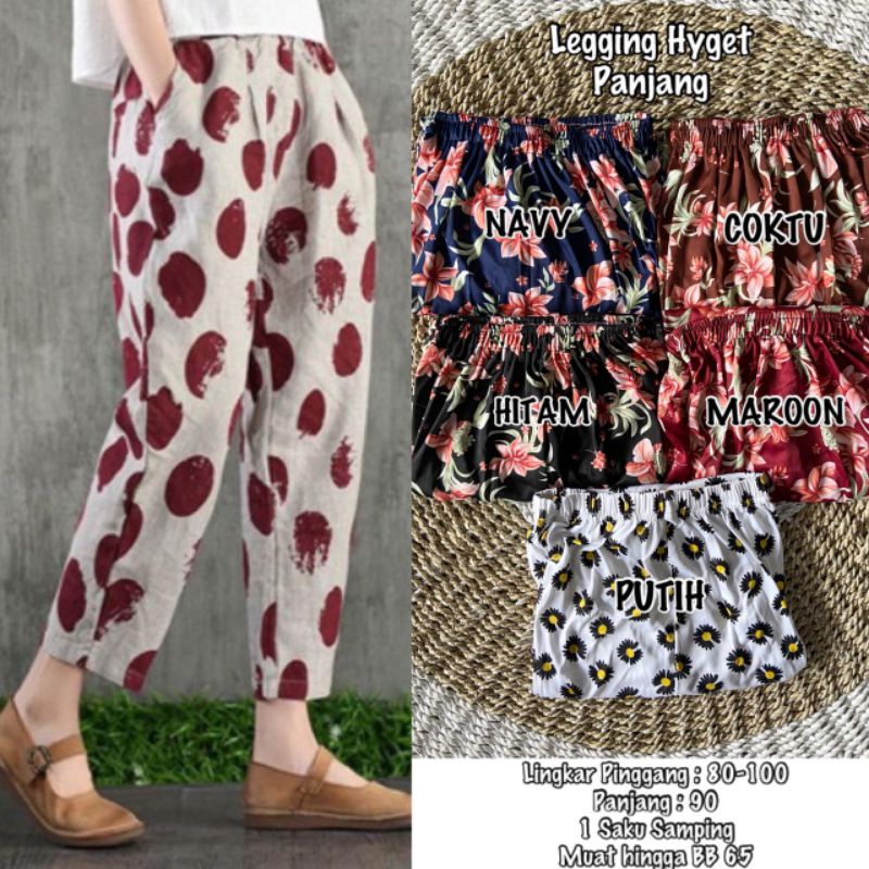 Fashion Muslim Celana LEGGING HYGET motif celamis wanita