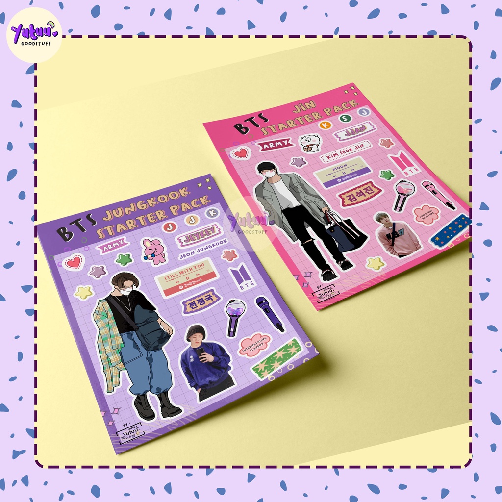 STICKER BANGTAN DECOR , RM, JIN&lt; SUGA&lt; JHOPE, JIMIN , V , JUNGKOOK