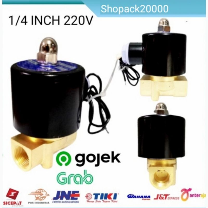 Solenoid Valve Kuningan Coil Tembaga 1/4 inch 2W-025-08