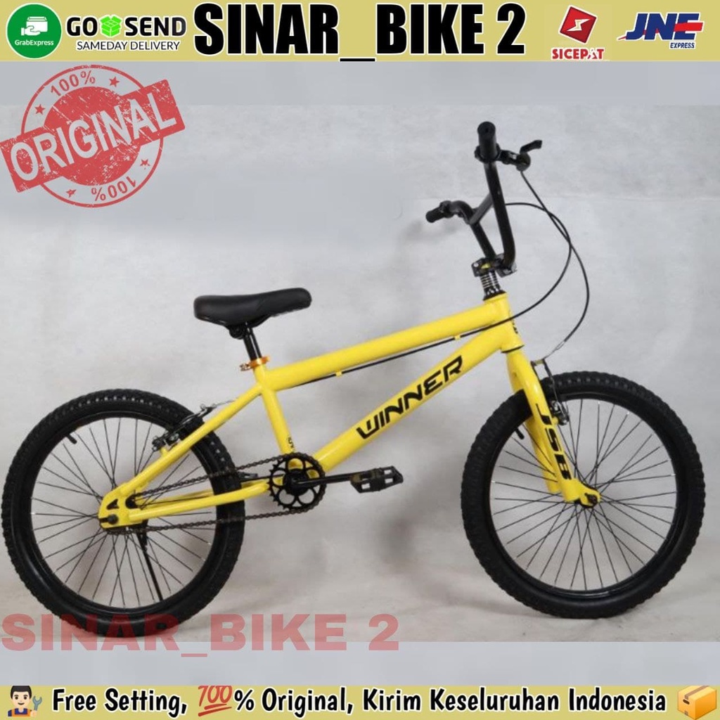 Sepeda Anak Laki BMX WINNER 20 Inch Ban 2.125 Bonus Jalu