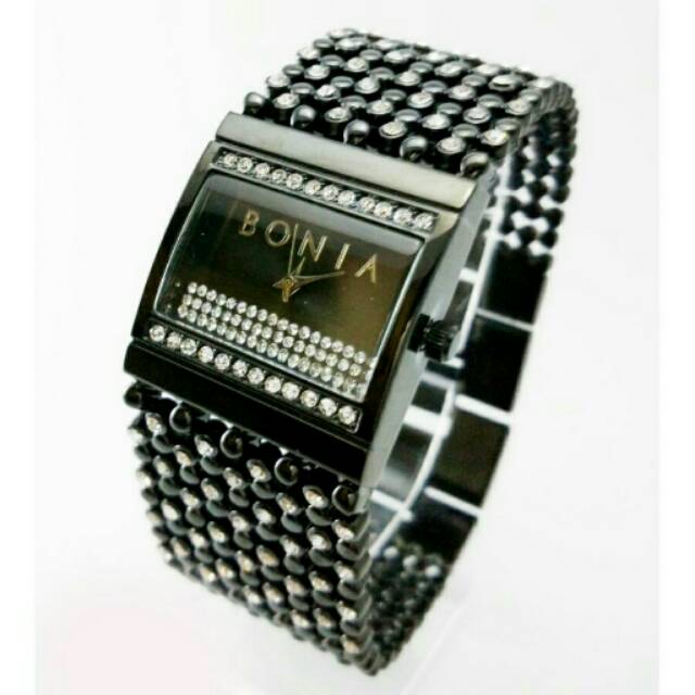 Jam Bonia Black Kotak