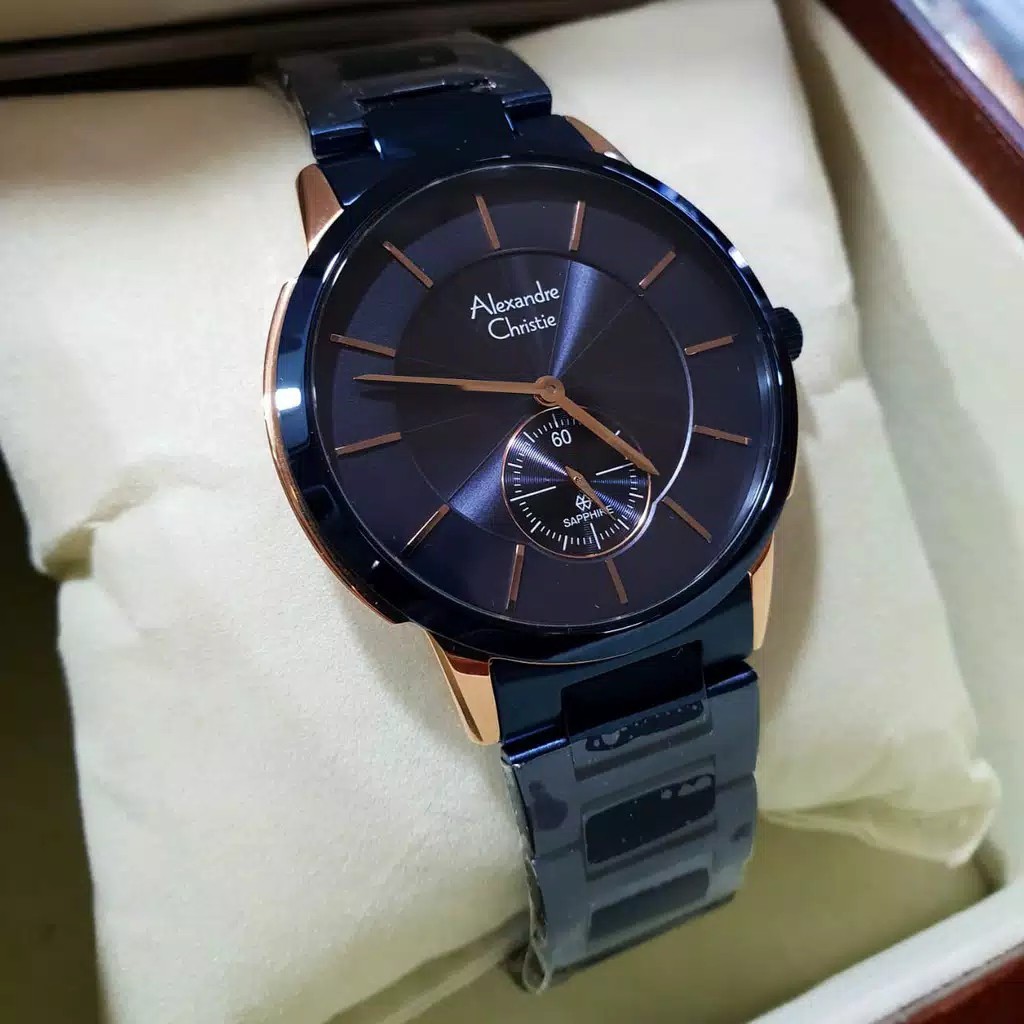 Alexandre christie ac8546 blue rosegold original pria