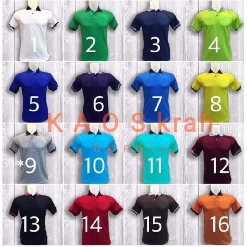 KAOS TSHIRT BORDIR SATUAN BONUS BORDIR DEPAN & PUNGGUNG kaos polo bordir KAOS PROMOSI