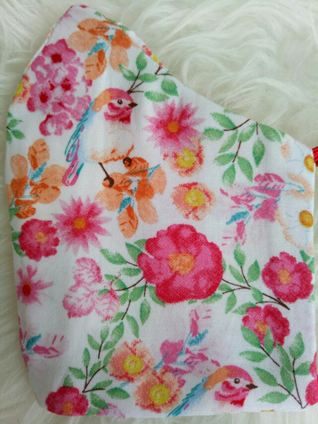 Masker Kain Limited Edition_masker Motif Unik Floral_masker Ibu Dan Anak_masker Hijab Dan Non Hijab