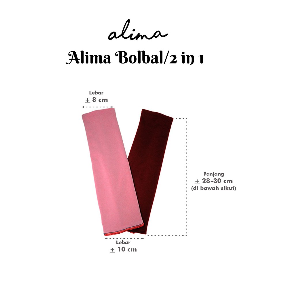 Mangset Tangan Bolak Balik Panjang Bahan Spandek by Alima