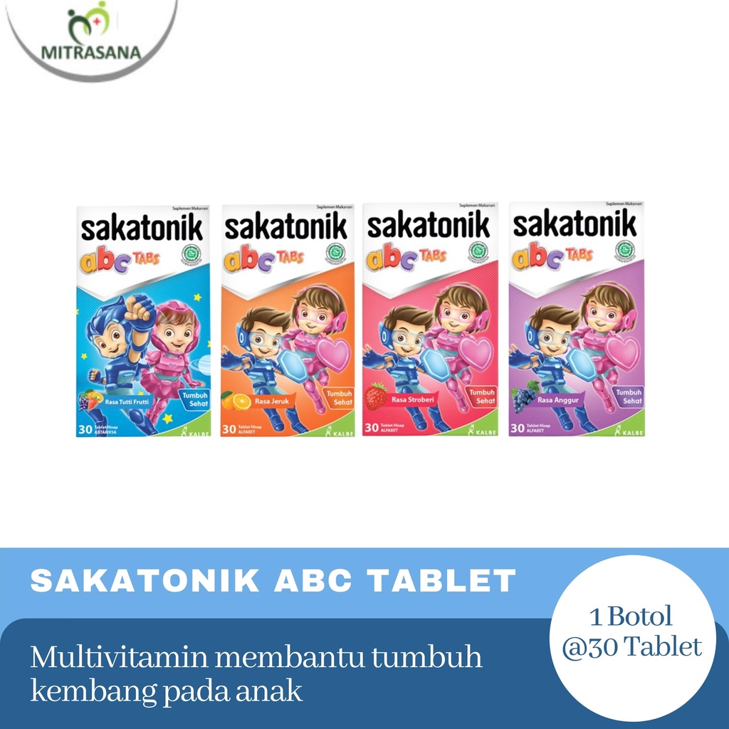 Sakatonik ABC Strawberry/ Orange / Grape/ Antariksa 30 Tablet