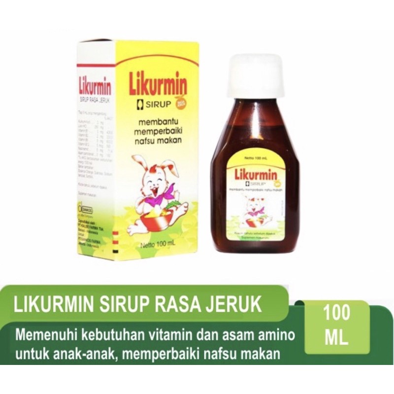 Likurmin sirup 100 ml ( penambah napsu makan anak )