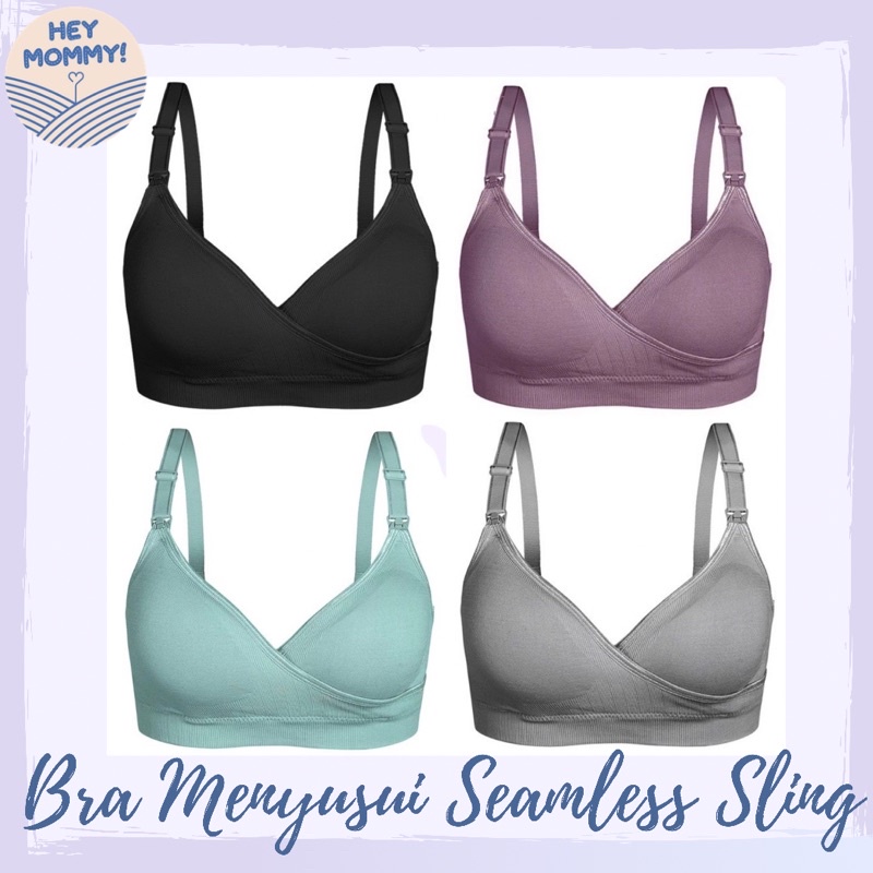 HEYMOMMY.ID - Bra Menyusui Seamless Sling ••|Maternity bra|Bh menyusui|Nursing Bra|Bh busui|bra busui