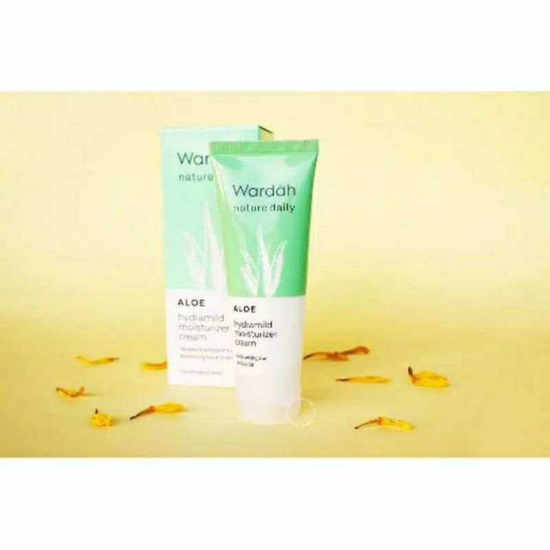 Wardah Nature Daily Aloe Hydramild Moisturizer Cream | Hazel Moisturizer Gel 40 ml