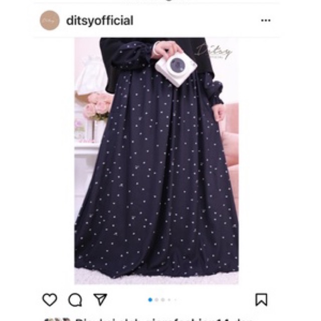 ditsy official amore jetblack