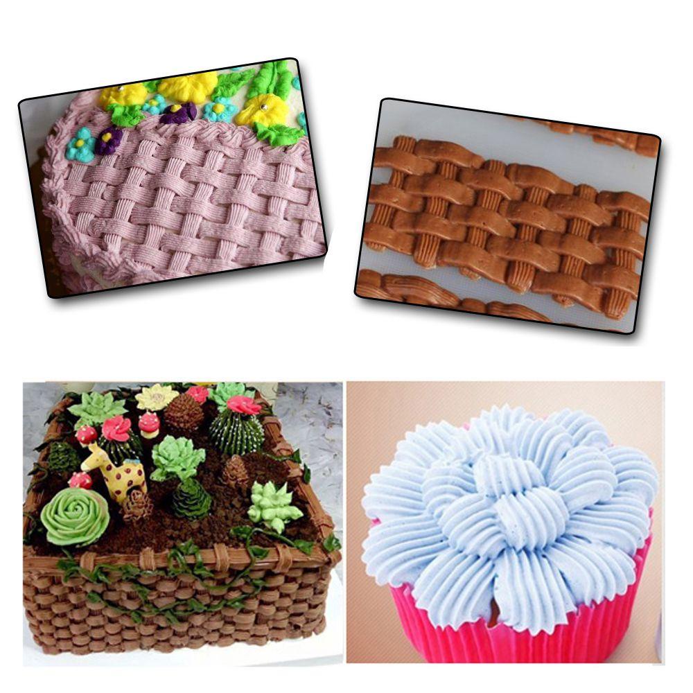 Populer 5PCS /SET Icing Piping Nozzle Bakeware Keranjang Menenun Pastry Tips Cupcake Alat Es Krim