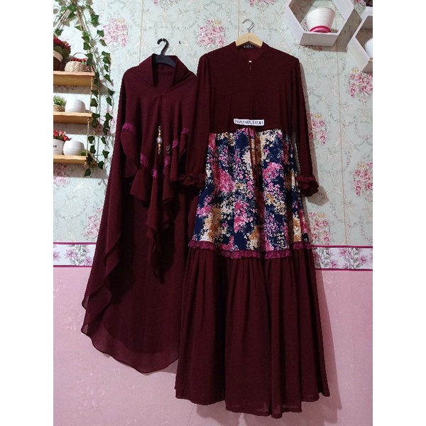 Gamis set preloved RANEE BRUGMAN dress second pl muslimah syar'i Maxy