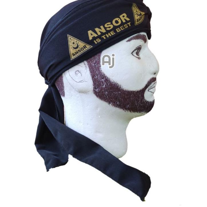 [PROMO 0RV86] udeng iket blangkon sunda jawa motif sablon ansor nu nahdatul ulama hitam tutup kliwir