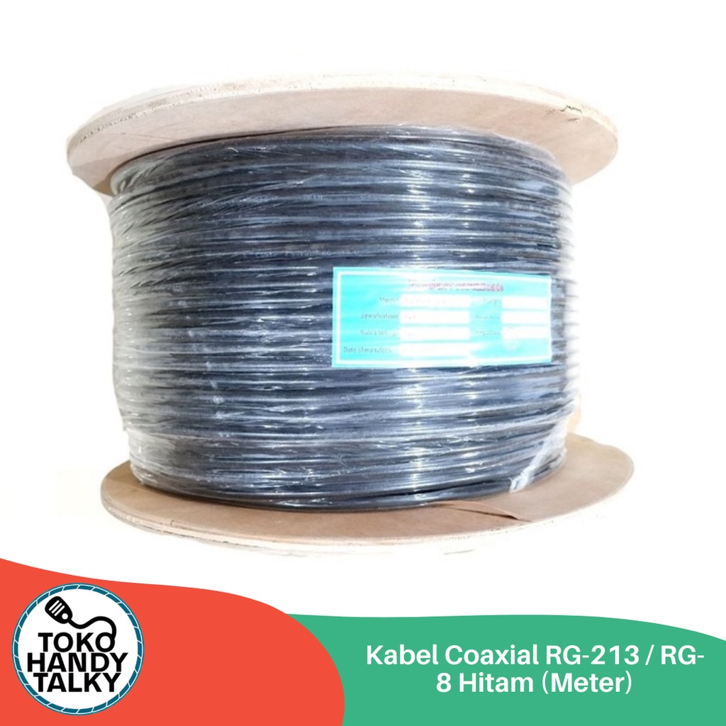 KABEL COAXIAL RG-213 / RG-8 HITAM (METER) NEW