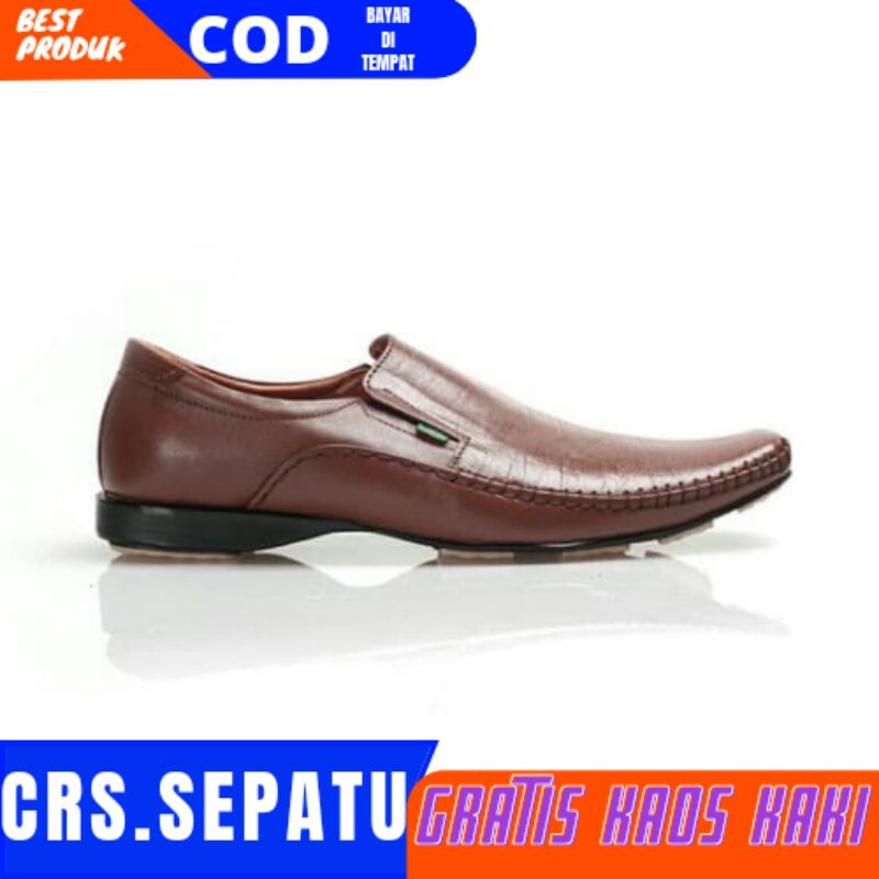 CRS x PANIK-YA - SepatuFormal Pantofel Pria Resmi Formal Hitam Kulit Kantor Kuliah Kondangan Guru