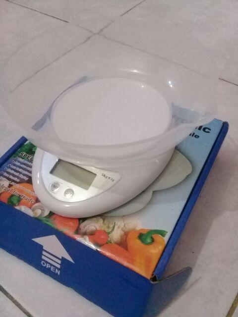 Timbangan Dapur Mangkok Digital Dus Biru Timbangan Kue Timbangan Serbaguna